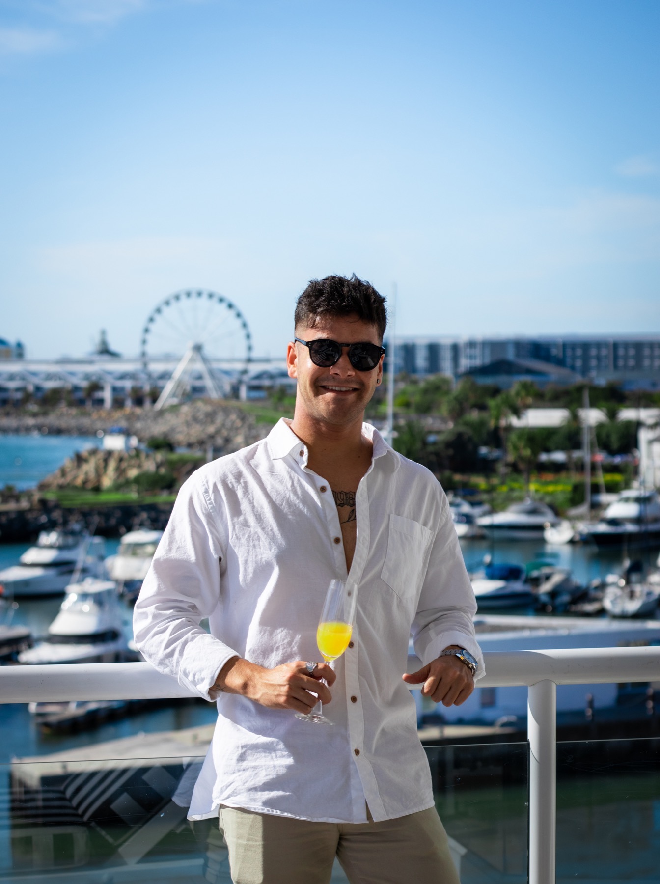 Nick Meyer creating hospitality lifestyle content.