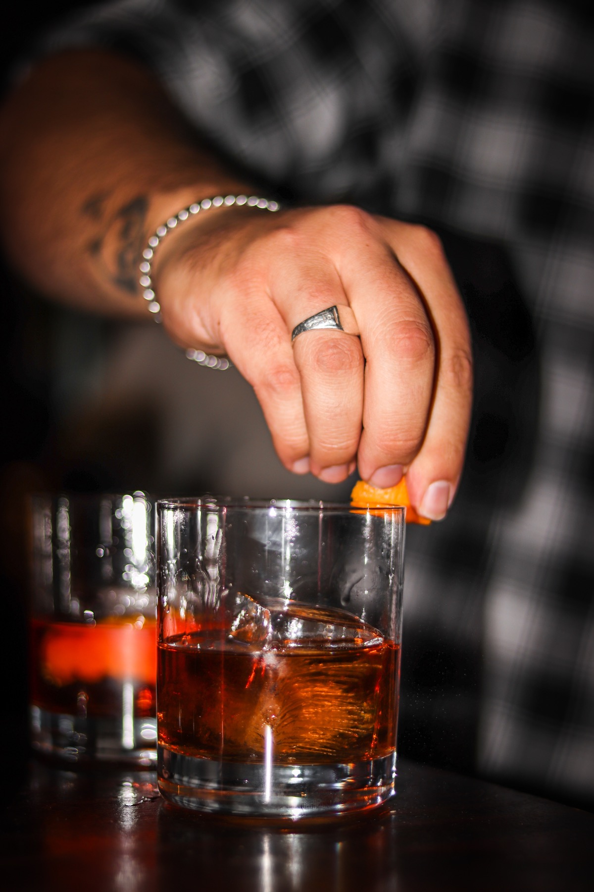 Cocktail garnish content photograph.
